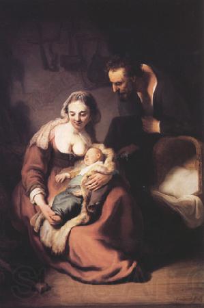 REMBRANDT Harmenszoon van Rijn The holy family (mk33) Spain oil painting art